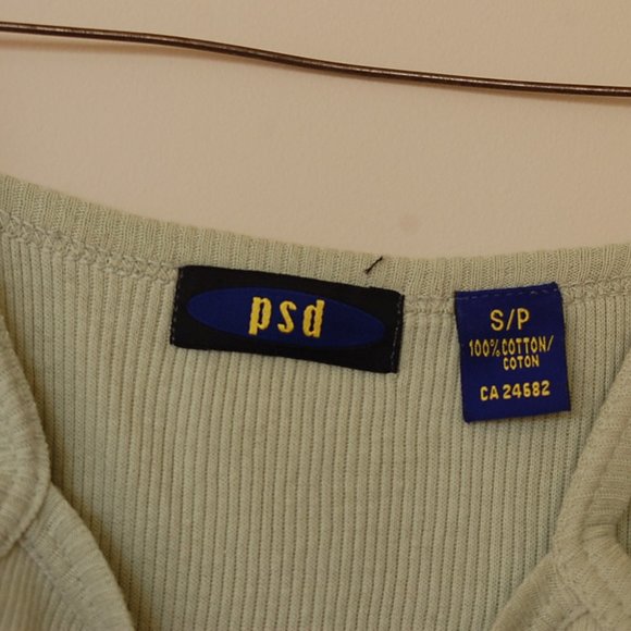 y2k psd  sage green tank - Picture 2 of 3